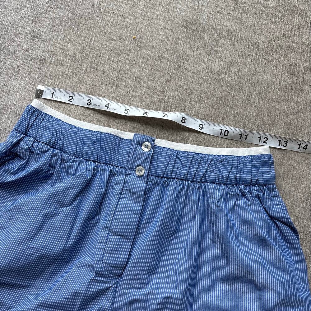 NWOT Zara Cotton Blue Pinstripe Shorts - Picture 5 of 5